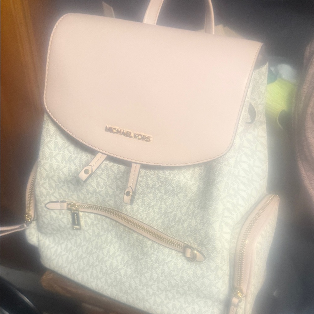 Michael Kors Blush and Cream Backpack